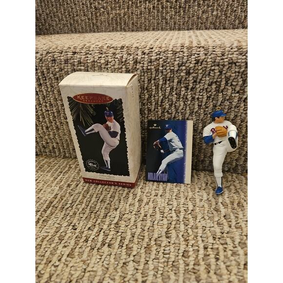 Nolan Ryan 1996 MLB Hallmark Keepsake Ornament Texas Rangers W/CARD - Picture 1 of 6